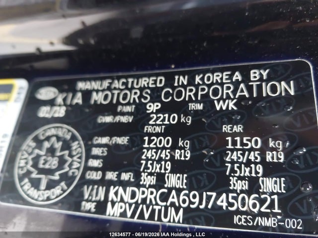 KIA Sportage Sx 2018 KNDPRCA69J7450621 Image 19