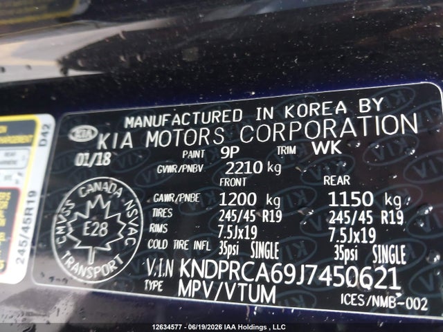 KIA Sportage Sx 2018 KNDPRCA69J7450621 Image 9