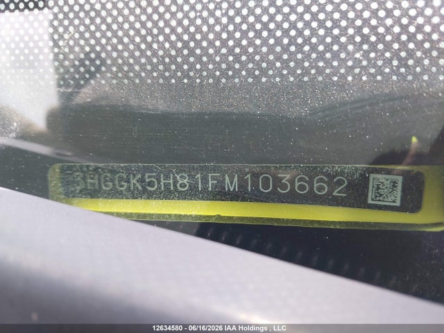 2015 Honda Fit Ex/ex-l Navi მანქანა იყიდება აუქციონზე, vin: 3HGGK5H81FM103662, აუქციონის ნომერი: 12634580