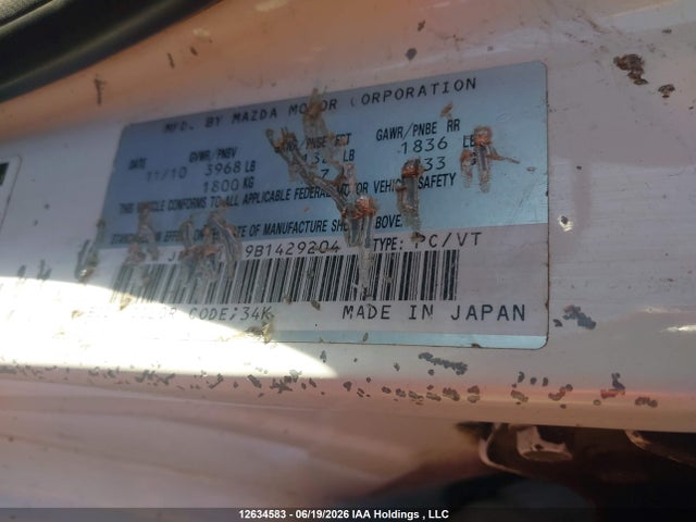 Aukcja sprzedaży 2011 Mazda Mazda3, vin: JM1BL1UF9B1429204, numer aukcji: 12634583