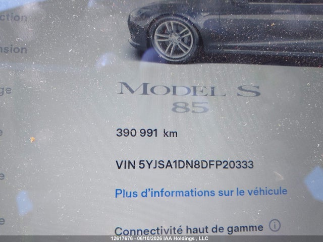 Aukcja sprzedaży 2013 Tesla Model S, vin: 5YJSA1DN8DFP20333, numer aukcji: 12617676
