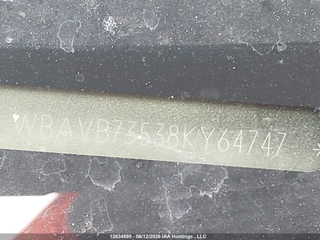 Aukcja sprzedaży 2008 Bmw 335i, vin: WBAVB73538KY64747, numer aukcji: 12634595