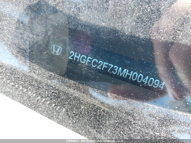 Продаж на аукціоні авто 2021 Honda Civic Ex 4dr, vin: 2HGFC2F73MH004094, номер лоту: 12634641