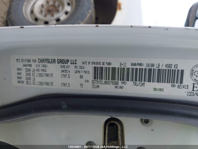 Aukcja sprzedaży 2011 Dodge Ram 3500, vin: 3D73Y3CL8BG576968, numer aukcji: 12634651