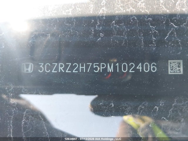 Продажа на аукционе авто 2023 Honda Hr-v Ex-l Navi, vin: 3CZRZ2H75PM102406, номер лота: 12634657