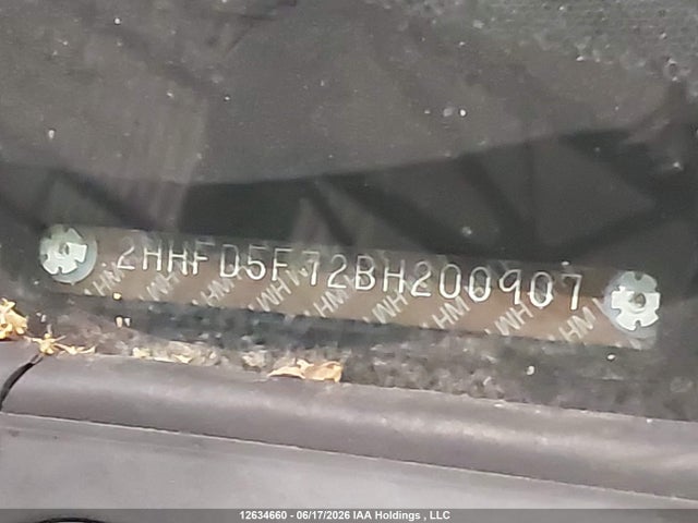 12634660 :رقم المزاد ، 2HHFD5F72BH200907 vin ، 2011 Acura Csx Technology مزاد بيع