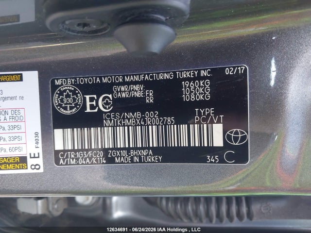 NMTKHMBX4JR002785 Toyota C-HR XLE