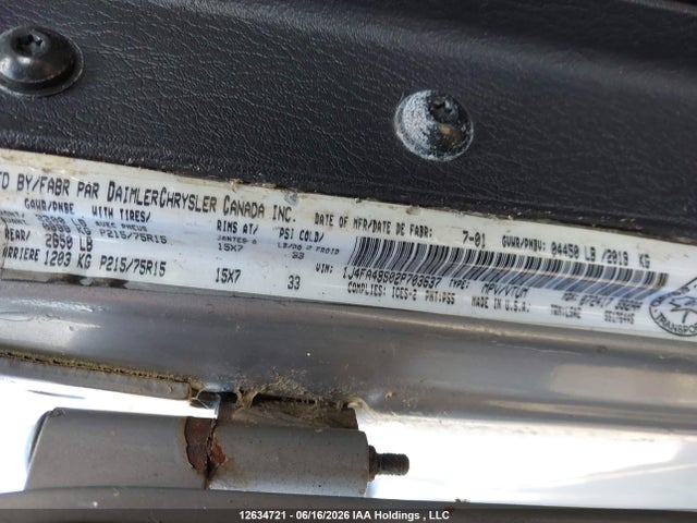 2002 Jeep Wrangler მანქანა იყიდება აუქციონზე, vin: 1J4FA49S02P703637, აუქციონის ნომერი: 12634721
