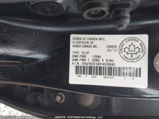 Honda Civic Ex 4dr 2015 2HGFB2E5XFH028480 Image 18