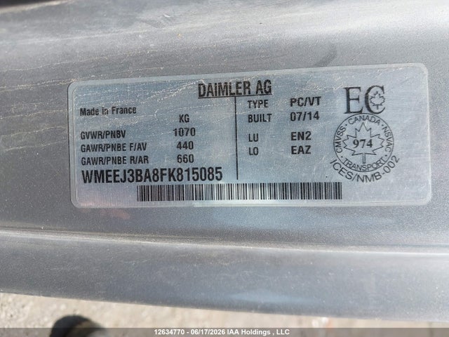 Smart Fortwo 2015 WMEEJ3BA8FK815085 Image 9