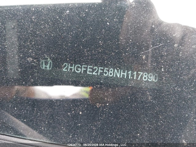 2022 Honda Civic Sport მანქანა იყიდება აუქციონზე, vin: 2HGFE2F58NH117890, აუქციონის ნომერი: 12634773