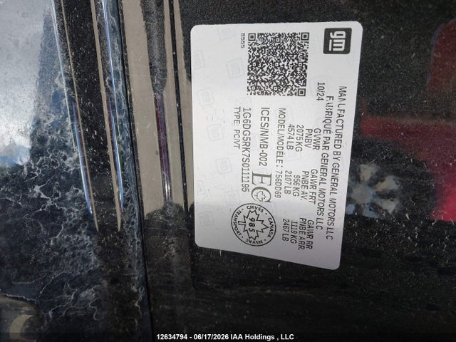 1G6DG5RK7S0111195 Cadillac Ct4 Sport