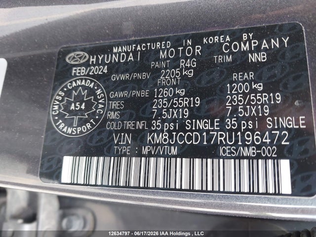 Hyundai Tucson Sel Convenience 2024 KM8JCCD17RU196472 Image 19