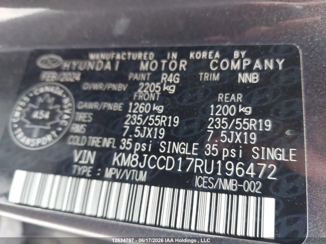 Hyundai Tucson Sel Convenience 2024 KM8JCCD17RU196472 Image 9