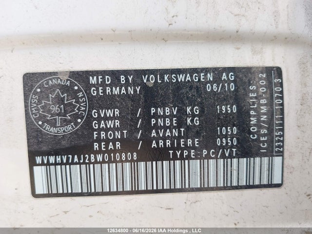 Продаж на аукціоні авто 2011 Volkswagen Golf Gti 5-door, vin: WVWHV7AJ2BW010808, номер лоту: 12634800