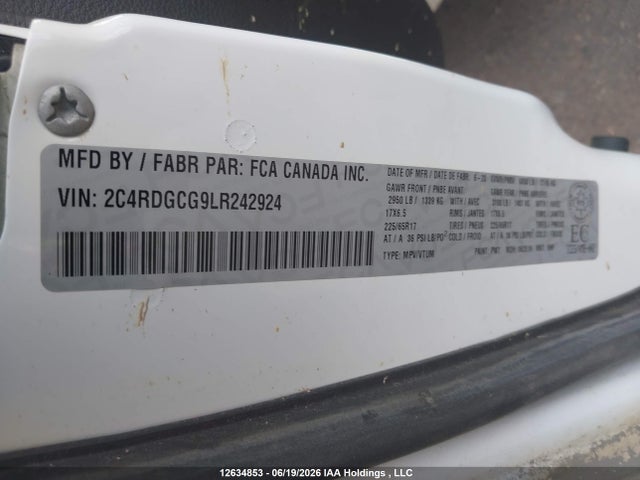 Dodge Grand Caravan Sxt 2020 2C4RDGCG9LR242924 Image 18