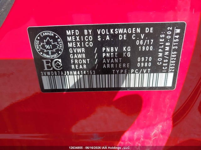 Volkswagen JETTA SE 2017 3VWDB7AJ9HM414153 Image 9