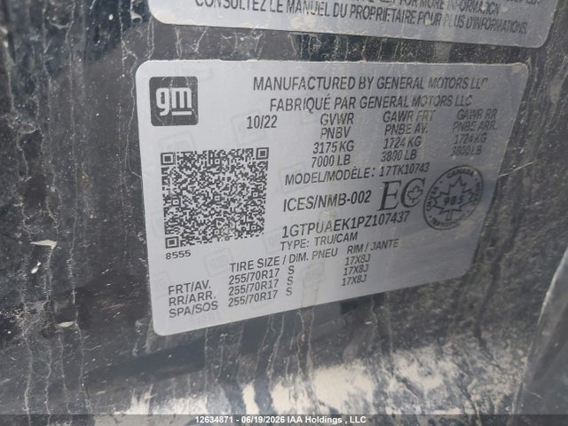 1GTPUAEK1PZ107437 GMC Sierra 1500 Pro