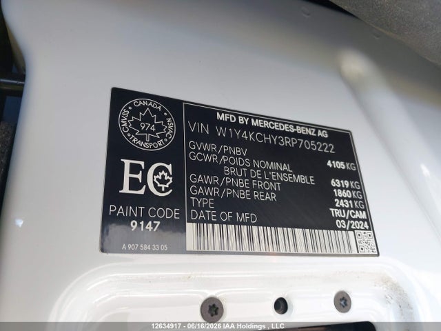 W1Y4KCHY3RP705222 Mercedes-Benz Sprinter 2500