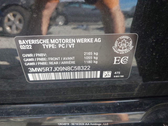 BMW 330XI 2022 3MW5R7J09N8C58322 Image 9