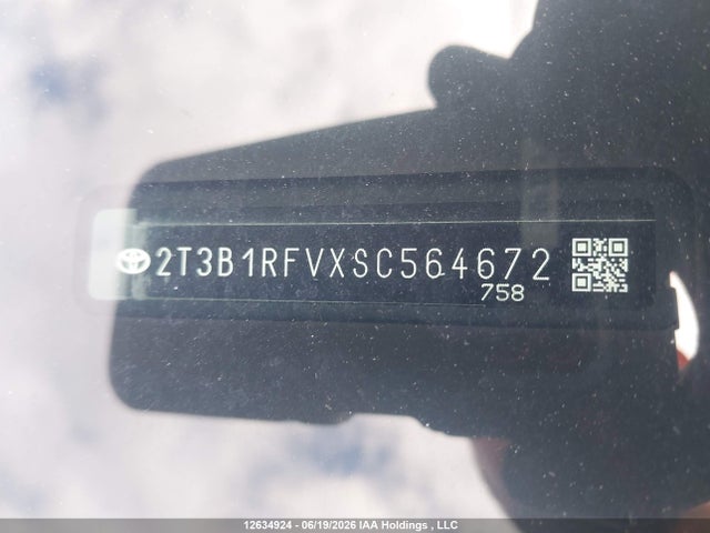 2025 Toyota Rav4 Le მანქანა იყიდება აუქციონზე, vin: 2T3B1RFVXSC564672, აუქციონის ნომერი: 12634924