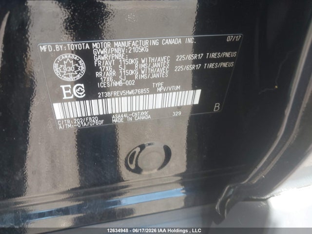 Toyota RAV4 LE 2017 2T3BFREV5HW676855 Image 18