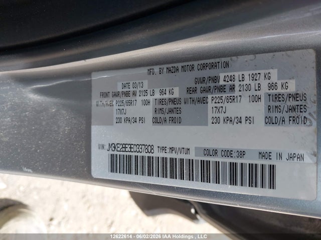 Mazda Cx-5 Gx 2014 JM3KE2BE3E0337808 Image 9