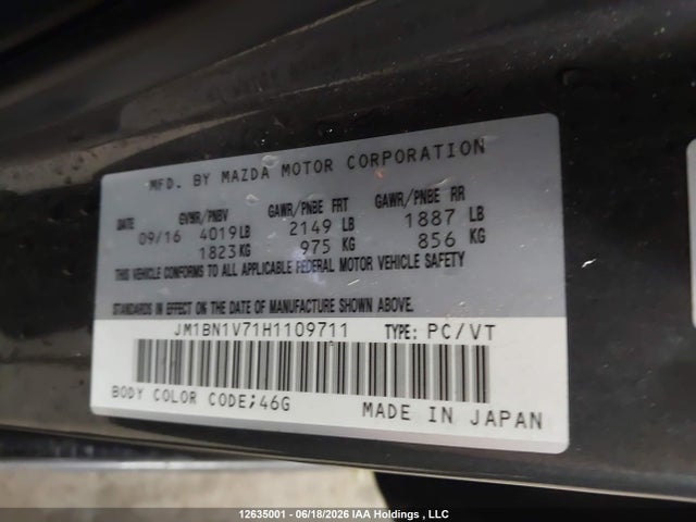 Mazda Mazda3 Gs 2017 JM1BN1V71H1109711 Image 18