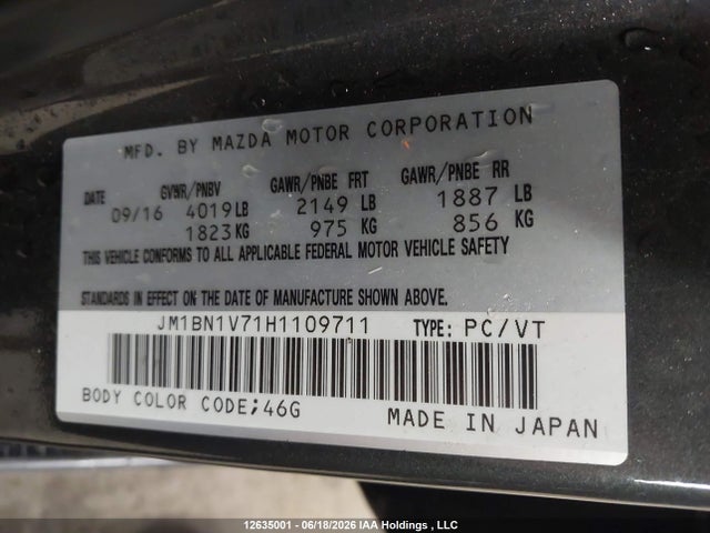 Mazda Mazda3 Gs 2017 JM1BN1V71H1109711 Image 9