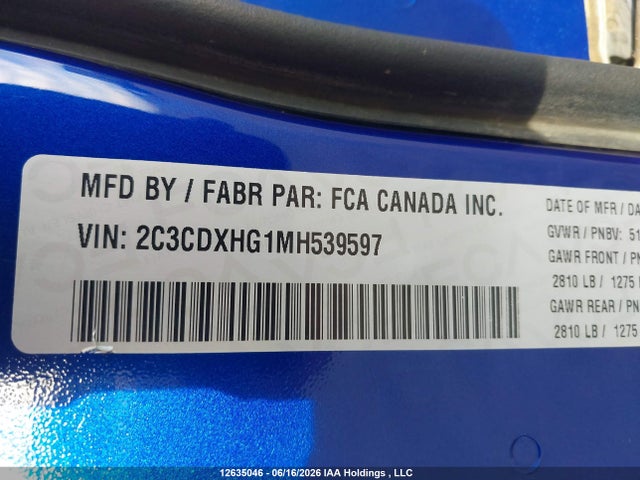 Dodge CHARGER GT 2021 2C3CDXHG1MH539597 Image 9