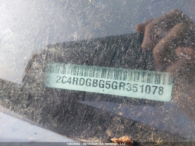 Aukcja sprzedaży 2016 Dodge Grand Caravan Se/sxt, vin: 2C4RDGBG5GR351078, numer aukcji: 12635062