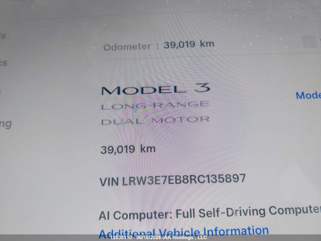 Tesla Model 3 Long Range 2024 LRW3E7EB8RC135897 Image 16