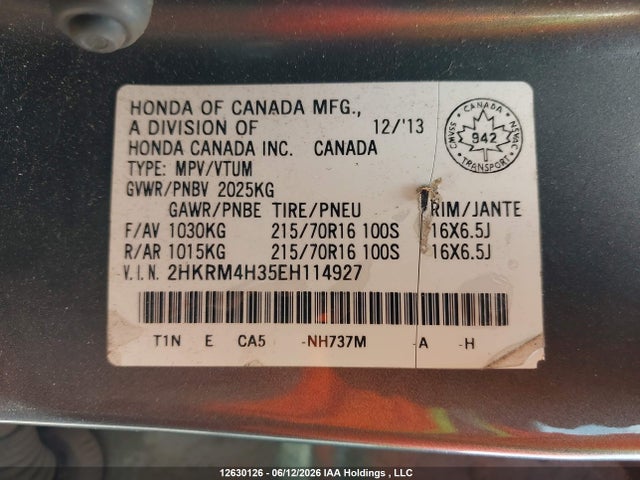 Honda CR-V LX 2014 2HKRM4H35EH114927 Image 19