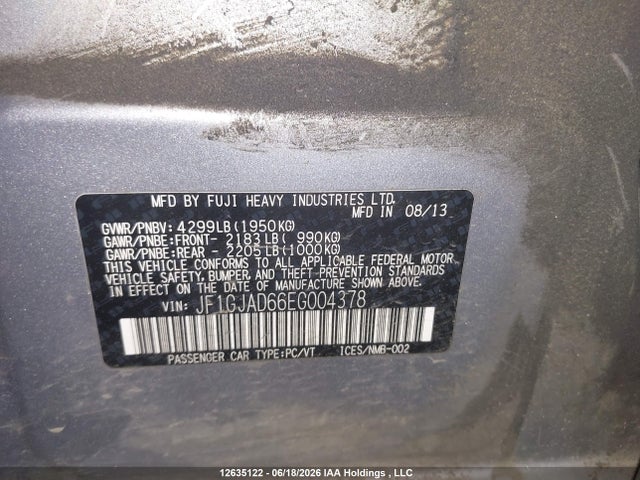 Subaru Impreza Premium 2014 JF1GJAD66EG004378 Image 9