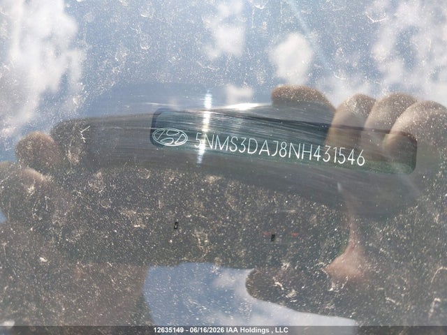12635149 :رقم المزاد ، 5NMS3DAJ8NH431546 vin ، 2022 Hyundai Santa Fe Preferred Awd With Trend Package مزاد بيع