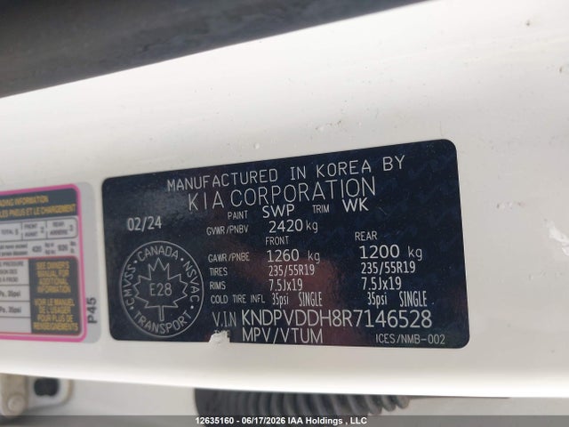Продаж на аукціоні авто 2024 Kia Sportage Plug-in Hybrid Ex Premium, vin: KNDPVDDH8R7146528, номер лоту: 12635160