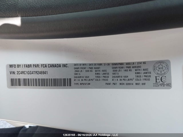 Chrysler Pacifica Limited 2026 2C4RC1GG4TR246941 Image 19