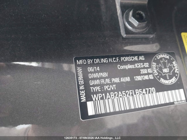 WP1AB2A52FLB54770 Porsche MACAN S