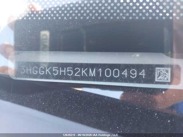 3HGGK5H52KM100494 Honda Fit
