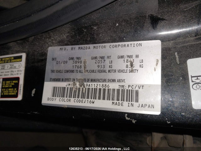 12635213 :رقم المزاد ، JM1BL1SF9A1121886 vin ، 2010 Mazda Mazda3 مزاد بيع