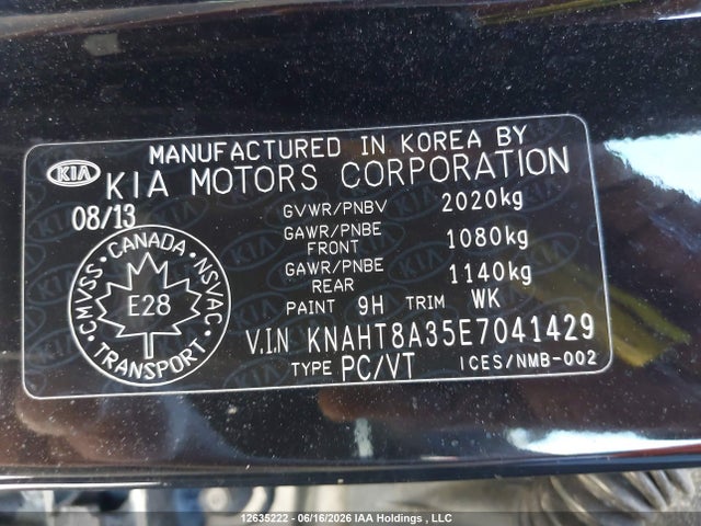 Продажа на аукционе авто 2014 Kia Rondo, vin: KNAHT8A35E7041429, номер лота: 12635222