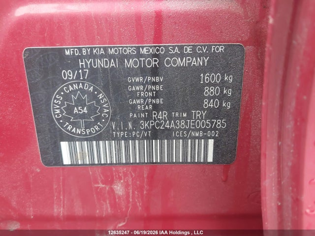 Hyundai Accent Se/sel 2018 3KPC24A38JE005785 Image 9