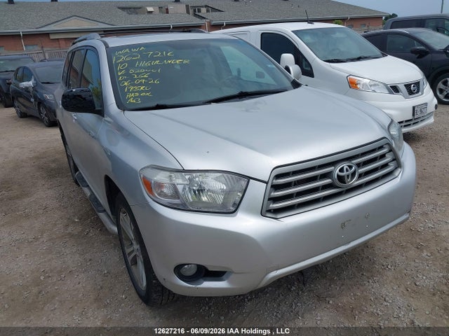2010 Toyota Highlander V6 Sport მანქანა იყიდება აუქციონზე, vin: 5TDEK3EH3AS020001, აუქციონის ნომერი: 12627216