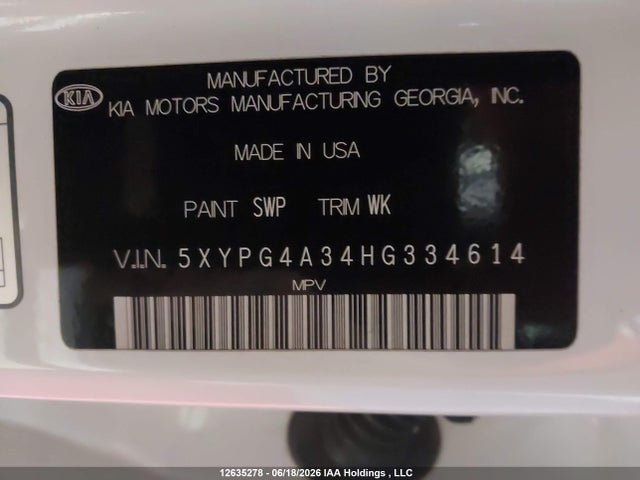 KIA Sorento 2017 5XYPG4A34HG334614 Image 9
