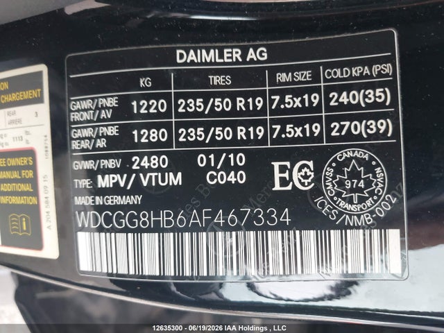 Продаж на аукціоні авто 2010 Mercedes-benz Glk 350 4matic, vin: WDCGG8HB6AF467334, номер лоту: 12635300