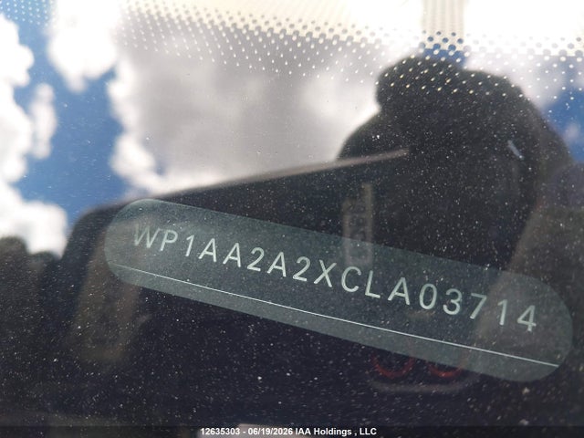 12635303 :رقم المزاد ، WP1AA2A2XCLA03714 vin ، 2012 Porsche Cayenne مزاد بيع
