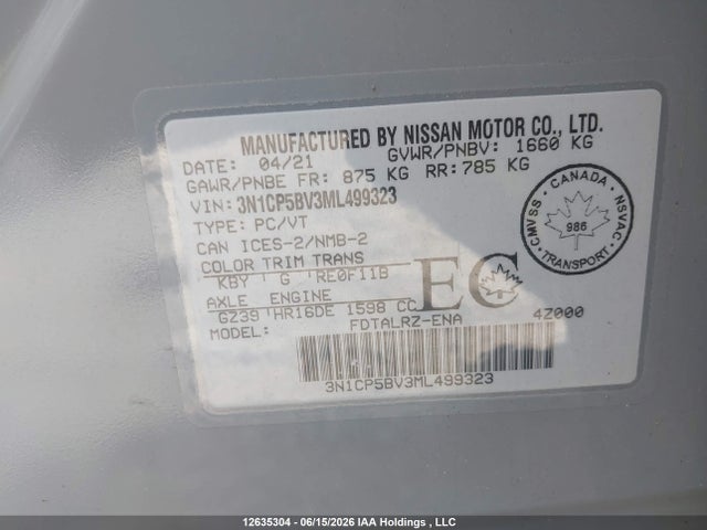 Nissan KICKS S 2021 3N1CP5BV3ML499323 Image 17
