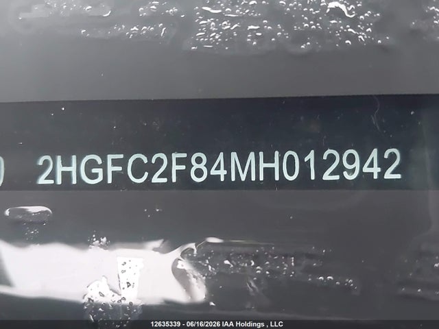 Продаж на аукціоні авто 2021 Honda Civic Sport, vin: 2HGFC2F84MH012942, номер лоту: 12635339