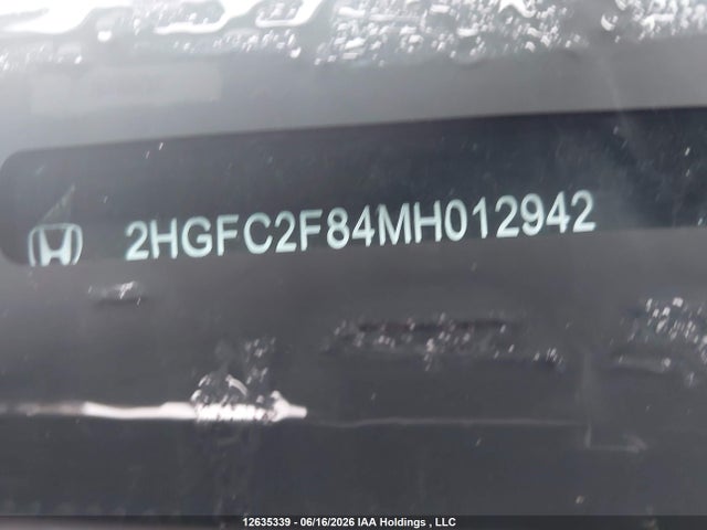 Продаж на аукціоні авто 2021 Honda Civic Sport, vin: 2HGFC2F84MH012942, номер лоту: 12635339
