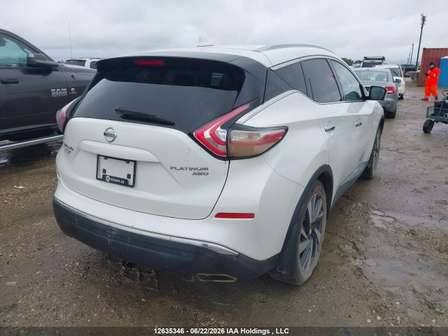 Aukcja sprzedaży 2018 Nissan Murano Platinum Awd, vin: 5N1AZ2MH4JN115108, numer aukcji: 12635346